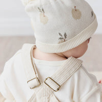 Ethan Hat - Jacquard Fresh Apple Tofu Childrens Hat from Jamie Kay USA