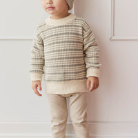 Organic Cotton Modal Everyday Legging - Biscuit Marle Childrens Legging from Jamie Kay USA