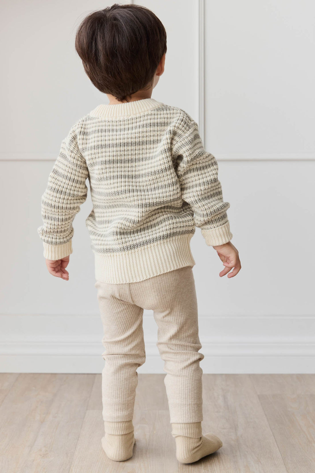 Organic Cotton Modal Everyday Legging - Biscuit Marle Childrens Legging from Jamie Kay USA