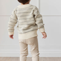 Organic Cotton Modal Everyday Legging - Biscuit Marle Childrens Legging from Jamie Kay USA