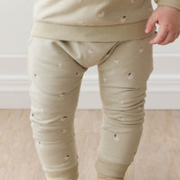 Organic Cotton Morgan Track Pant - Fresh Apples Abbey Medium Childrens Pant from Jamie Kay USA