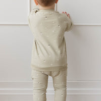 Organic Cotton Damien Sweatshirt - Fresh Apples Abbey Medium Childrens Sweatshirting from Jamie Kay USA