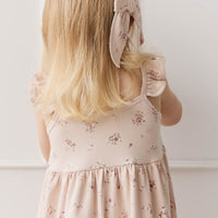 Organic Cotton Gracelyn Dress - Petite Fleur Soft Peony Childrens Dress from Jamie Kay USA