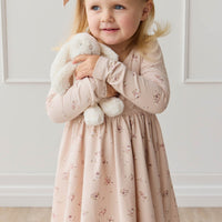 Organic Cotton Tallulah Dress - Petite Fleur Soft Peony Childrens Dress from Jamie Kay USA