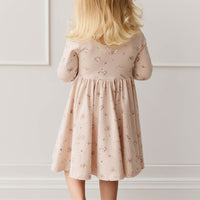 Organic Cotton Tallulah Dress - Petite Fleur Soft Peony Childrens Dress from Jamie Kay USA