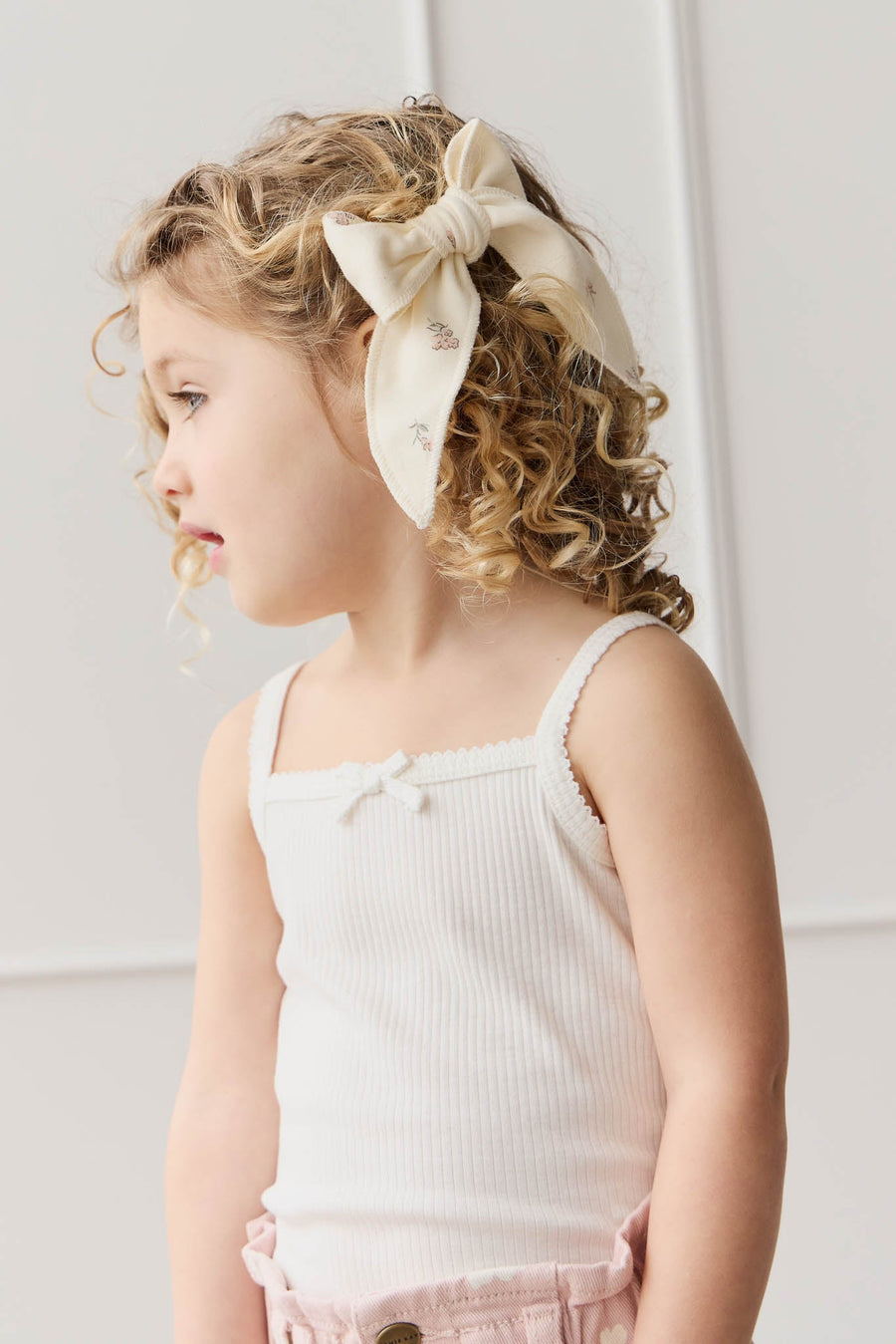 Organic Cotton Bow - Meredith Egret Childrens Bow from Jamie Kay USA