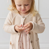 Aude Cardigan - Light Oatmeal Marle Childrens Cardigan from Jamie Kay USA