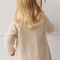 Aude Cardigan - Light Oatmeal Marle Childrens Cardigan from Jamie Kay USA