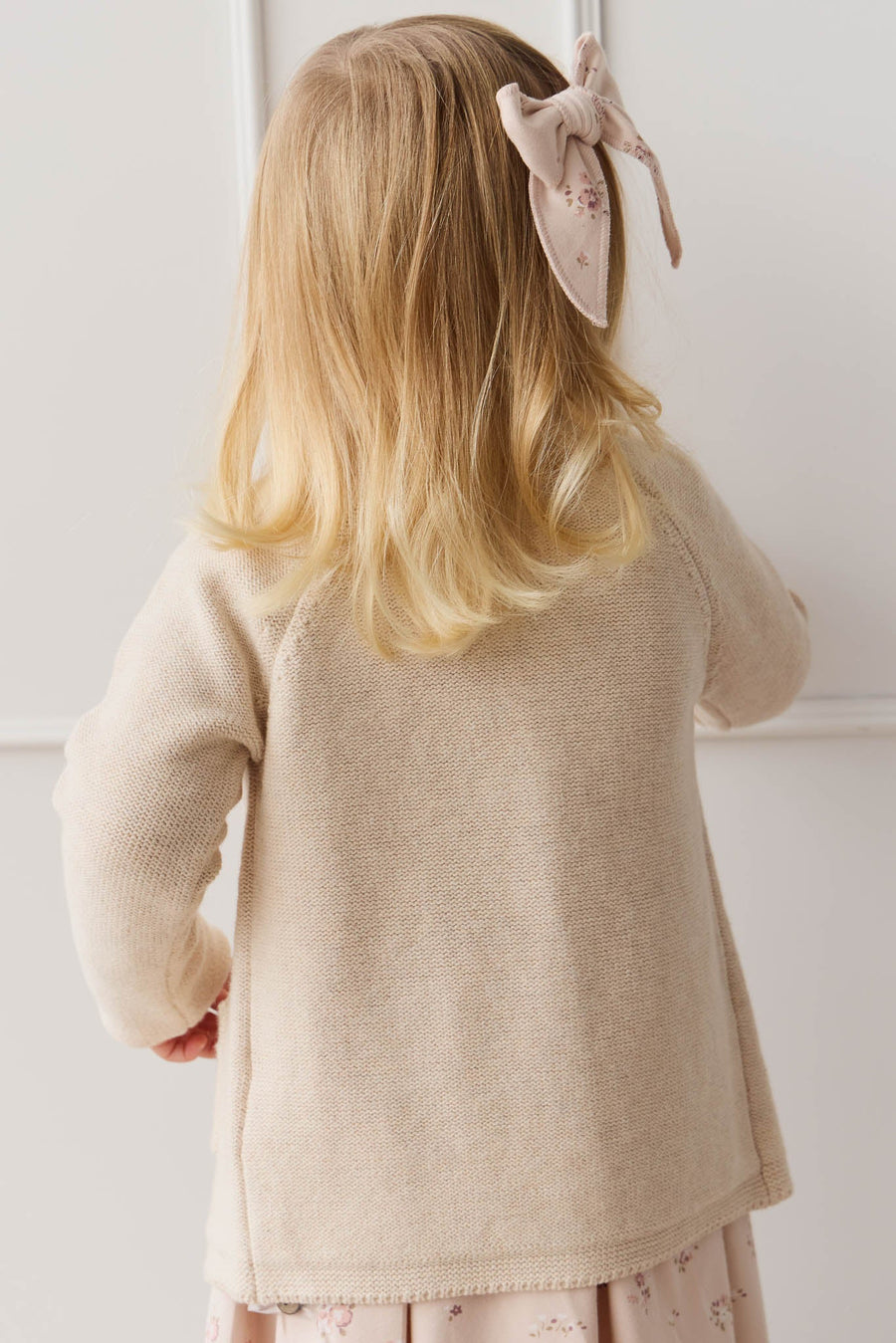 Aude Cardigan - Light Oatmeal Marle Childrens Cardigan from Jamie Kay USA