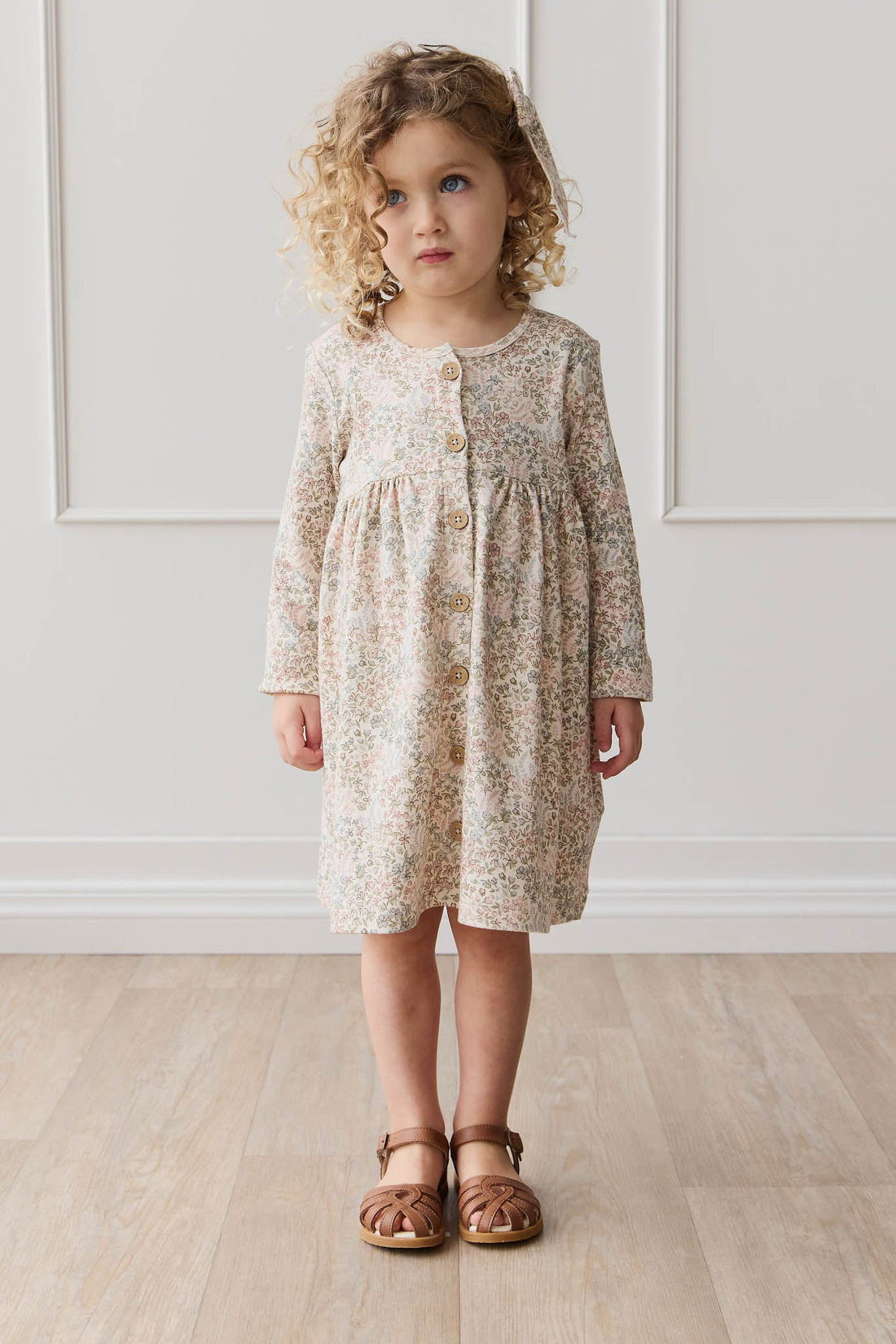 Organic Cotton Poppy Dress - April Glacier Childrens Dress from Jamie Kay USA