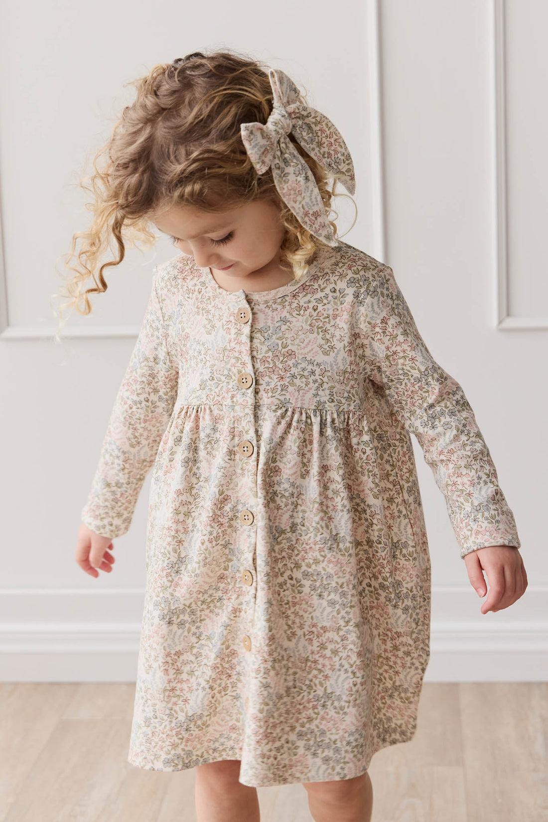 Organic Cotton Poppy Dress - April Glacier Childrens Dress from Jamie Kay USA