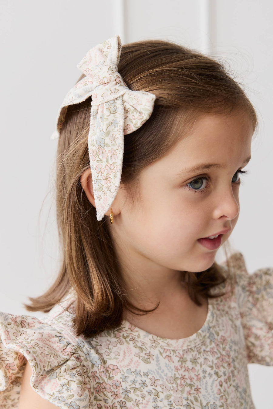 Organic Cotton Bow - April Glacier Childrens Bow from Jamie Kay USA