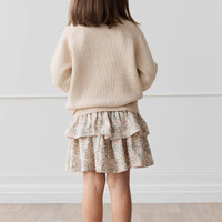 Audrey Jumper - Oatmeal Marle Cherry Love Childrens Jumper from Jamie Kay USA