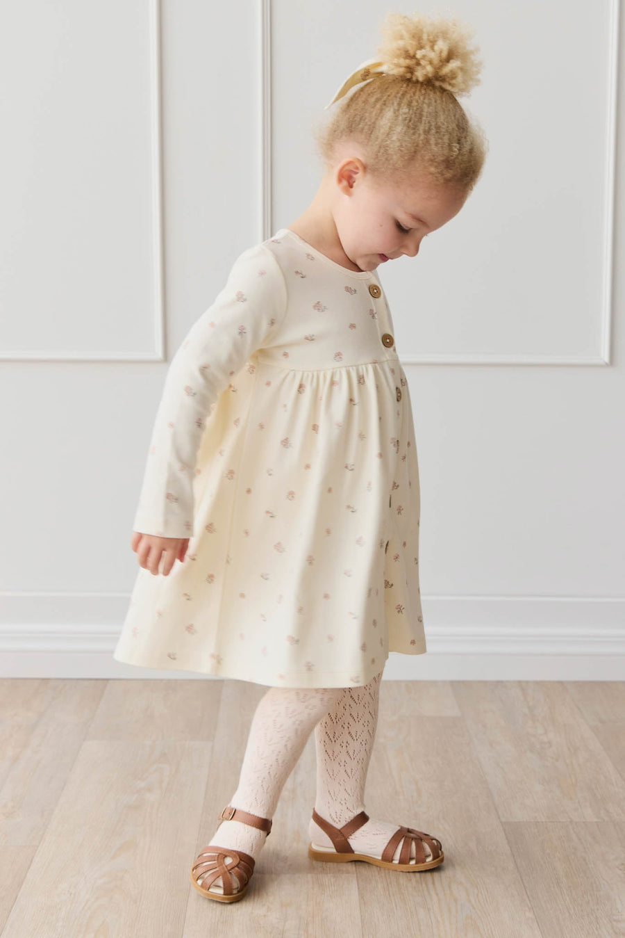 Organic Cotton Poppy Dress - Meredith Egret Childrens Dress from Jamie Kay USA