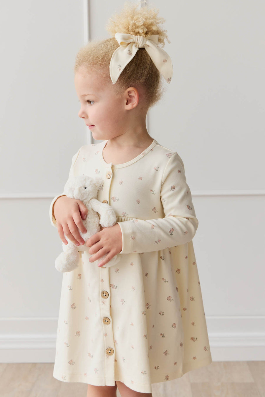 Organic Cotton Poppy Dress - Meredith Egret Childrens Dress from Jamie Kay USA