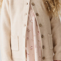 Aude Cardigan - Light Oatmeal Marle Childrens Cardigan from Jamie Kay USA