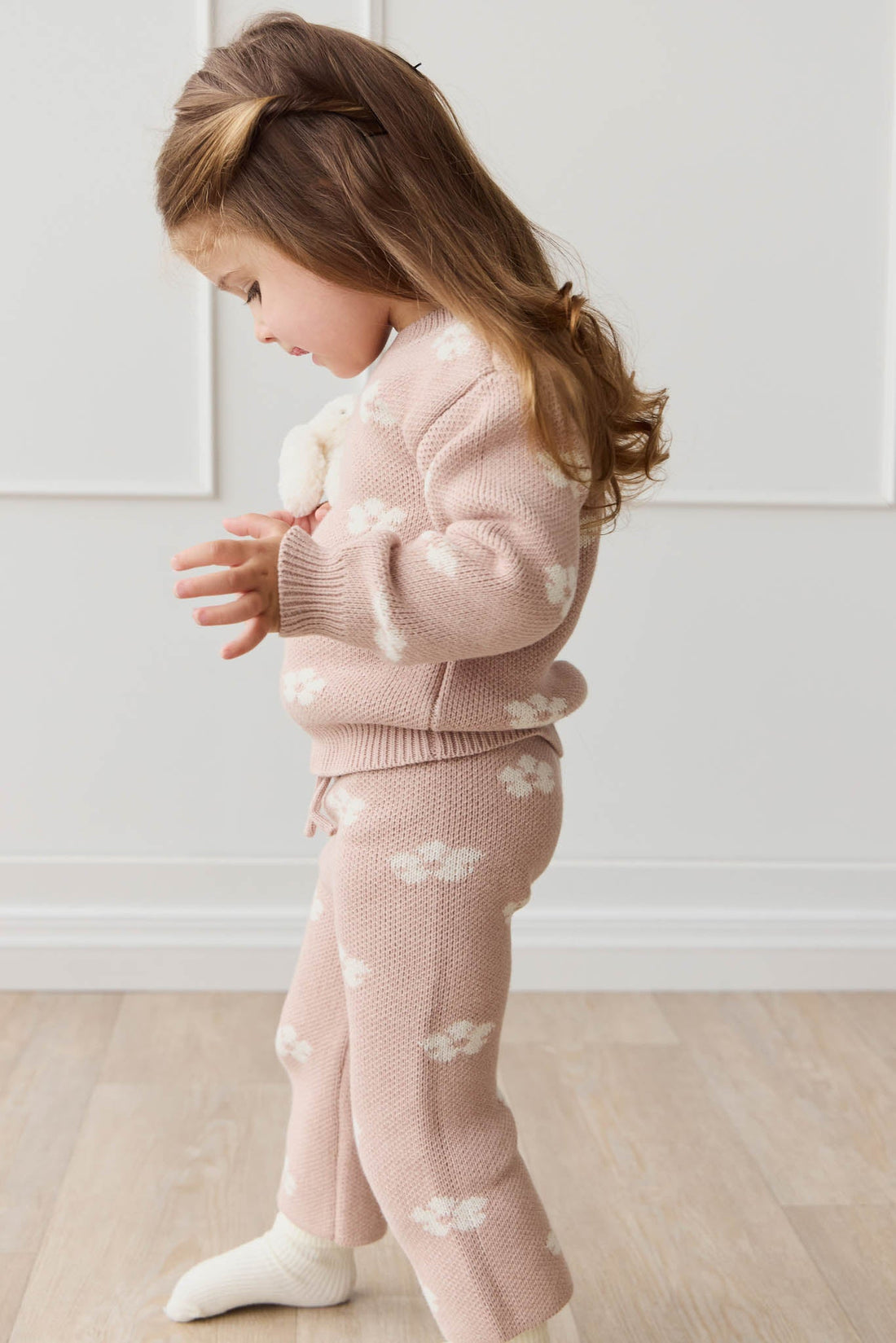 OG Morgan Knit Pant - Frankie Knit Rose Childrens Pant from Jamie Kay USA