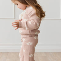 OG Morgan Knit Pant - Frankie Knit Rose Childrens Pant from Jamie Kay USA