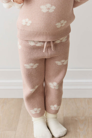 OG Morgan Knit Pant - Frankie Knit Rose Childrens Pant from Jamie Kay USA