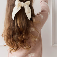 Organic Cotton Bow - Meredith Egret Childrens Bow from Jamie Kay USA