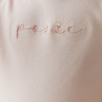 Pima Cotton Aude Oversized Tee - Ballet Pink Posie Childrens Top from Jamie Kay USA