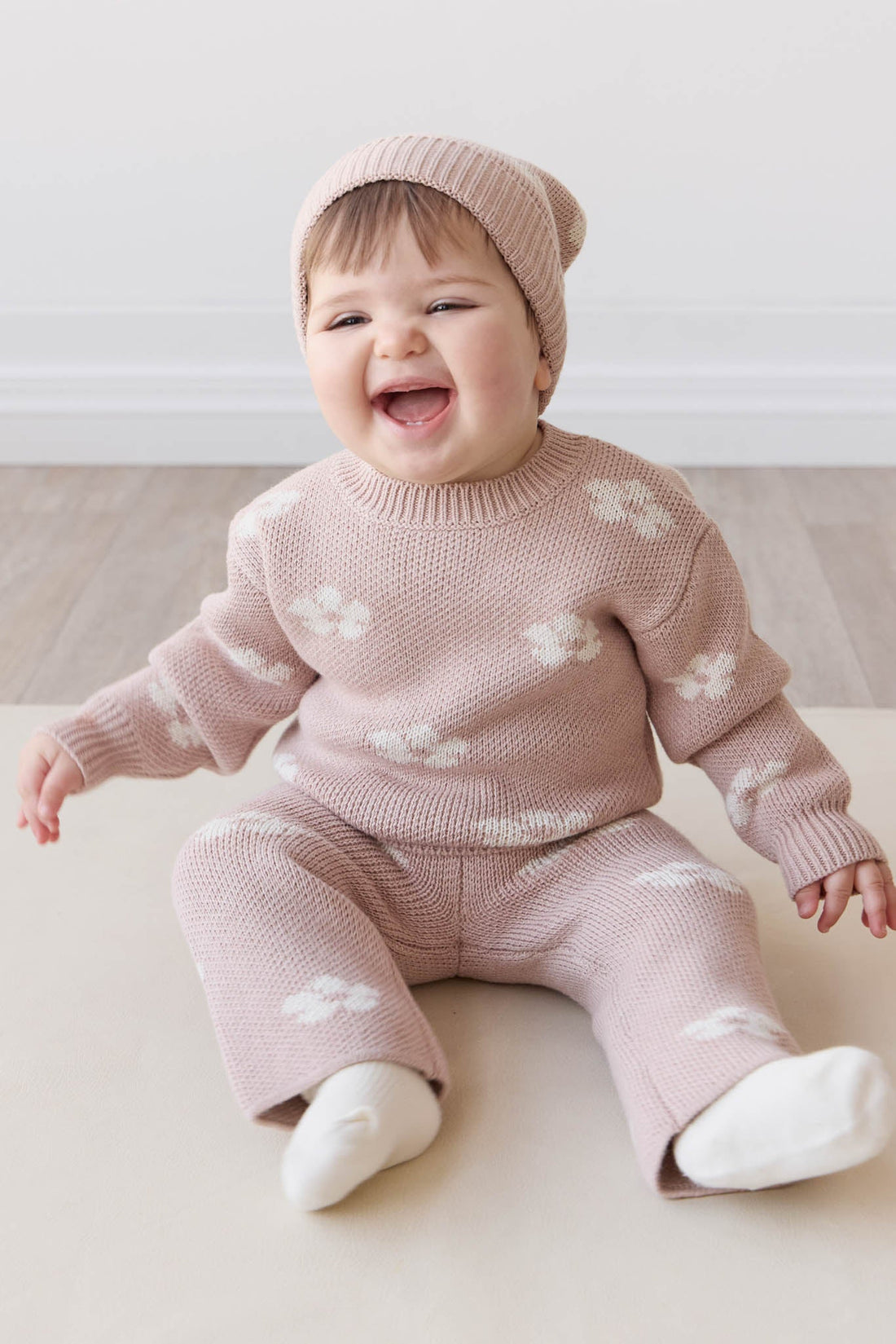 OG Morgan Knit Pant - Frankie Knit Rose Childrens Pant from Jamie Kay USA