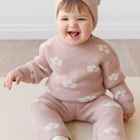 OG Morgan Knit Pant - Frankie Knit Rose Childrens Pant from Jamie Kay USA