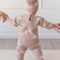 OG Morgan Knit Pant - Frankie Knit Rose Childrens Pant from Jamie Kay USA