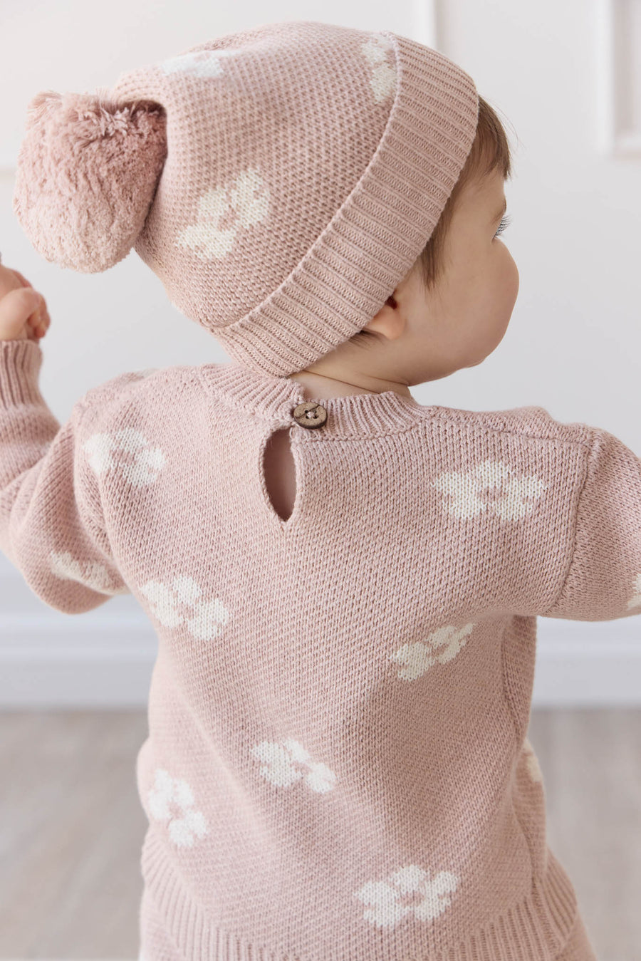 Evelyn Jumper - Frankie Knit Rose Childrens Jumper from Jamie Kay USA