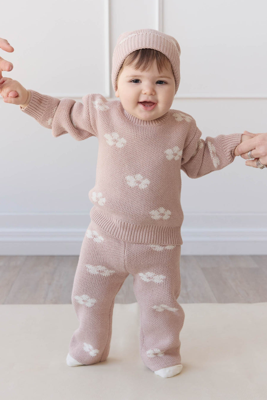 OG Morgan Knit Pant - Frankie Knit Rose Childrens Pant from Jamie Kay USA