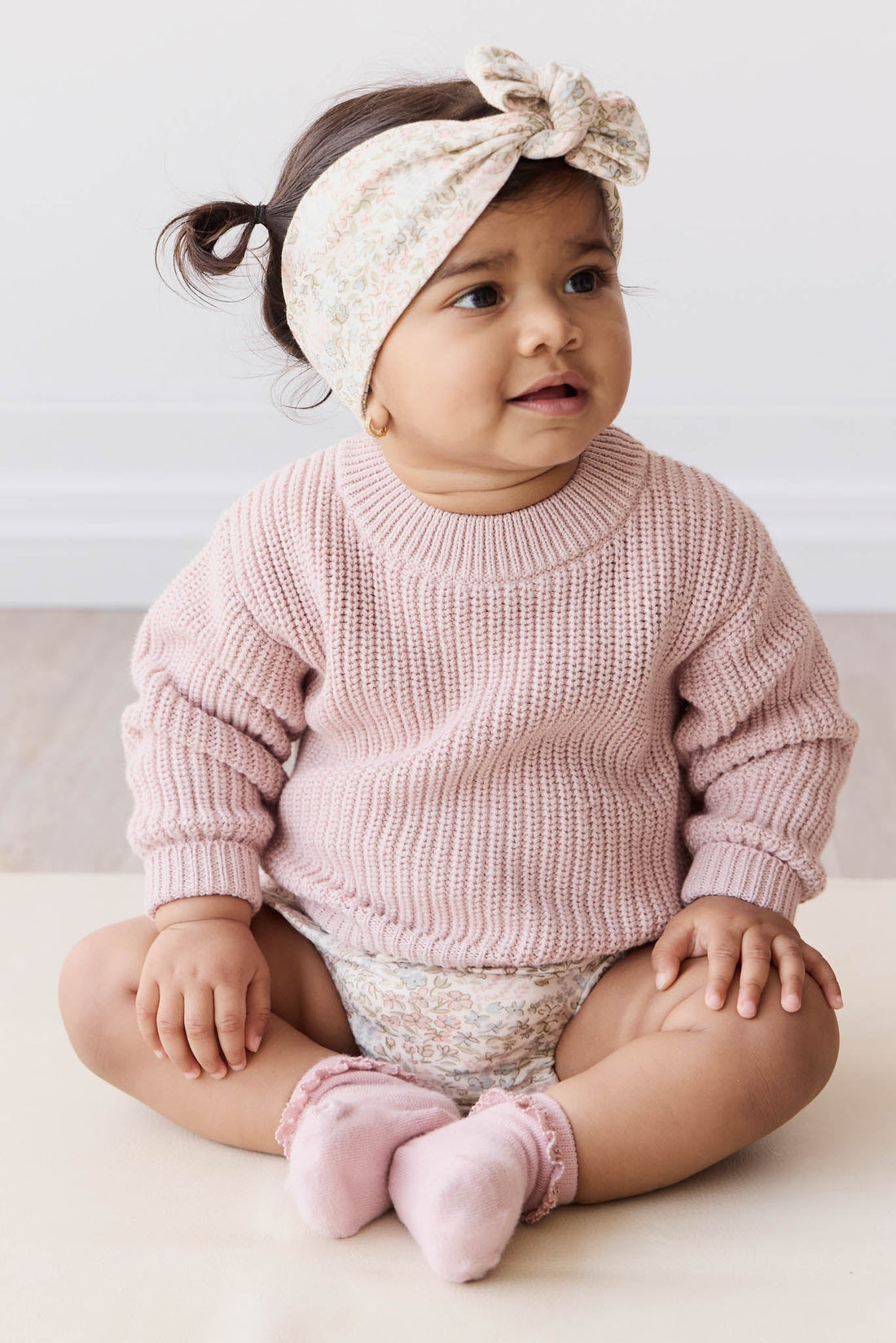 Organic Cotton Frill Bloomer - April Glacier Childrens Bloomer from Jamie Kay USA