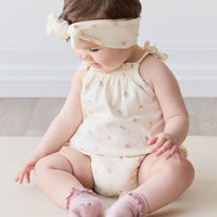 Organic Cotton Cassie Playsuit - Meredith Egret Childrens Playsuit from Jamie Kay USA