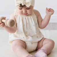 Organic Cotton Cassie Playsuit - Meredith Egret Childrens Playsuit from Jamie Kay USA