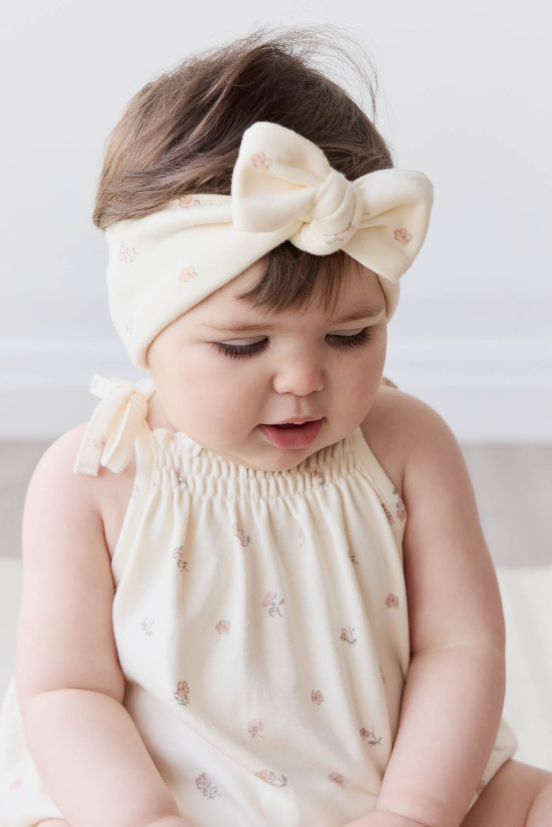 Organic Cotton Cassie Playsuit - Meredith Egret Childrens Playsuit from Jamie Kay USA