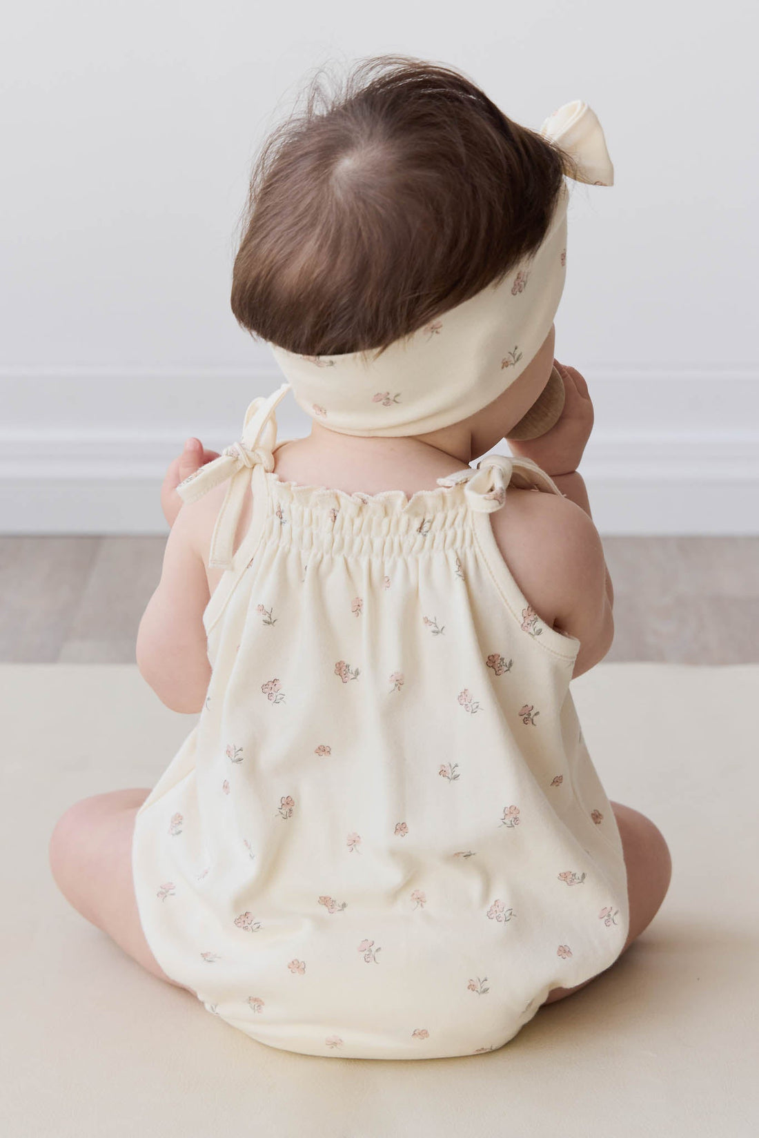 Organic Cotton Cassie Playsuit - Meredith Egret Childrens Playsuit from Jamie Kay USA