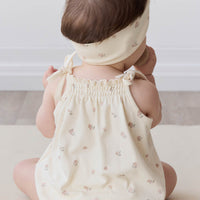 Organic Cotton Cassie Playsuit - Meredith Egret Childrens Playsuit from Jamie Kay USA