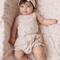 Organic Cotton Wrap Blanket - Petite Fleur Soft Peony Childrens Blanket from Jamie Kay USA