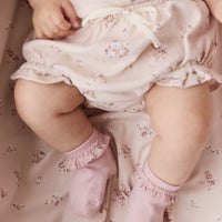 Organic Cotton Frill Bloomer - Petite Fleur Soft Peony Childrens Bloomer from Jamie Kay USA