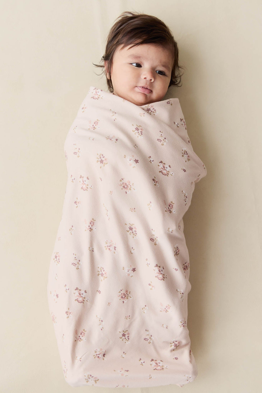 Organic Cotton Wrap Blanket - Petite Fleur Soft Peony Childrens Blanket from Jamie Kay USA