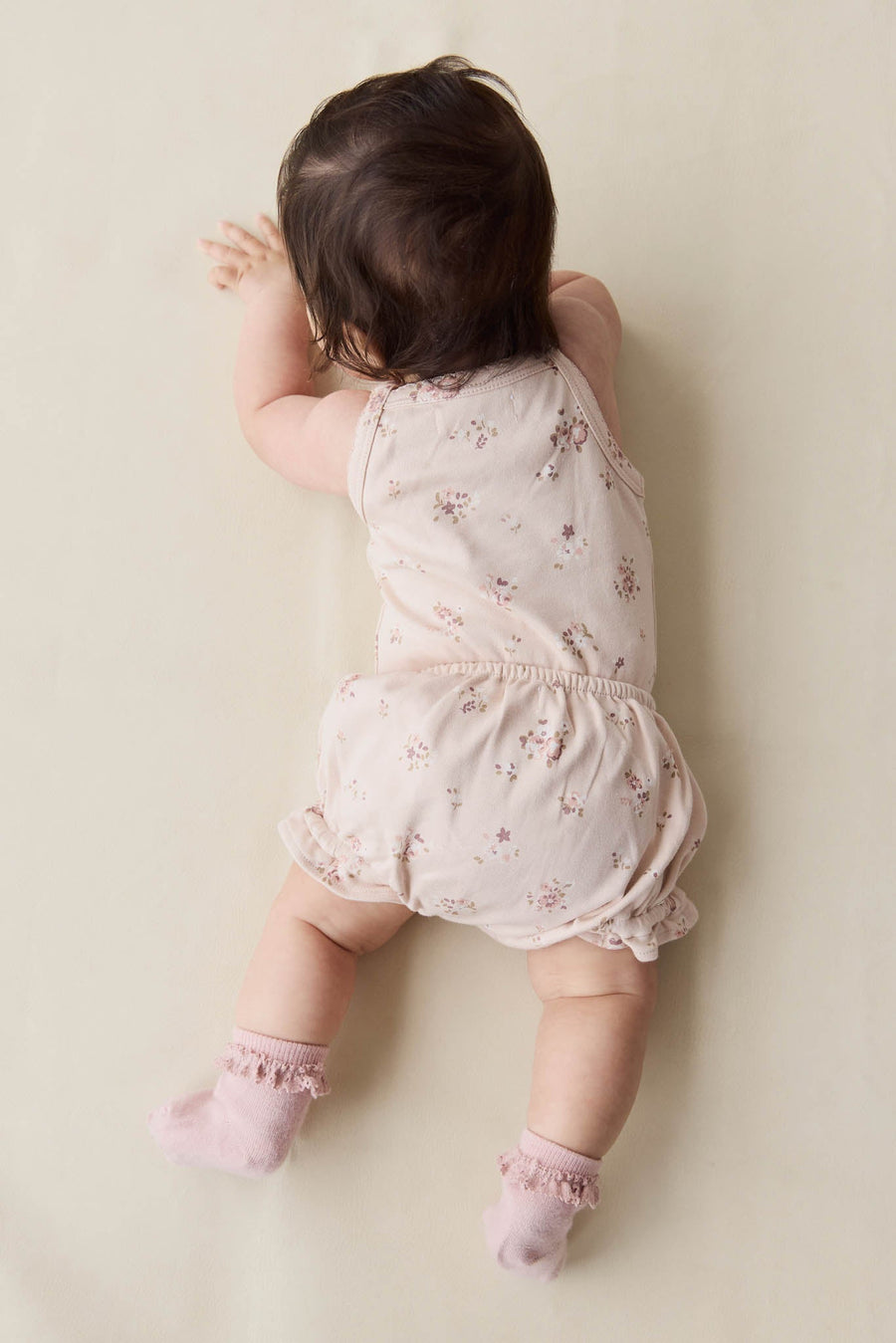 Organic Cotton Frill Bloomer - Petite Fleur Soft Peony Childrens Bloomer from Jamie Kay USA