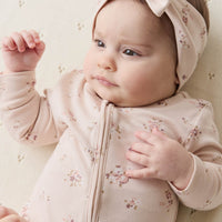 Organic Cotton Headband - Petite Fleur Soft Peony Childrens Headband from Jamie Kay USA