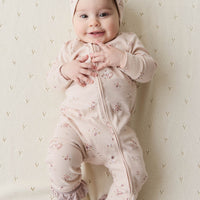 Organic Cotton Frankie Onepiece - Petite Fleur Soft Peony Childrens Onepiece from Jamie Kay USA