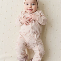 Organic Cotton Frankie Onepiece - Petite Fleur Soft Peony Childrens Onepiece from Jamie Kay USA