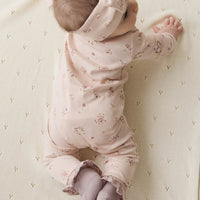 Organic Cotton Frankie Onepiece - Petite Fleur Soft Peony Childrens Onepiece from Jamie Kay USA