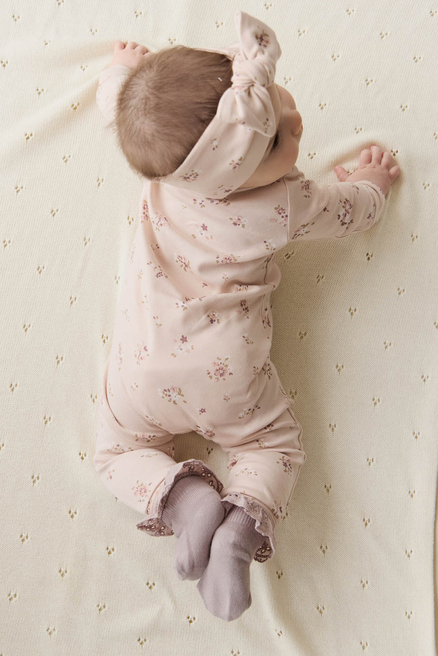 Organic Cotton Frankie Onepiece - Petite Fleur Soft Peony Childrens Onepiece from Jamie Kay USA