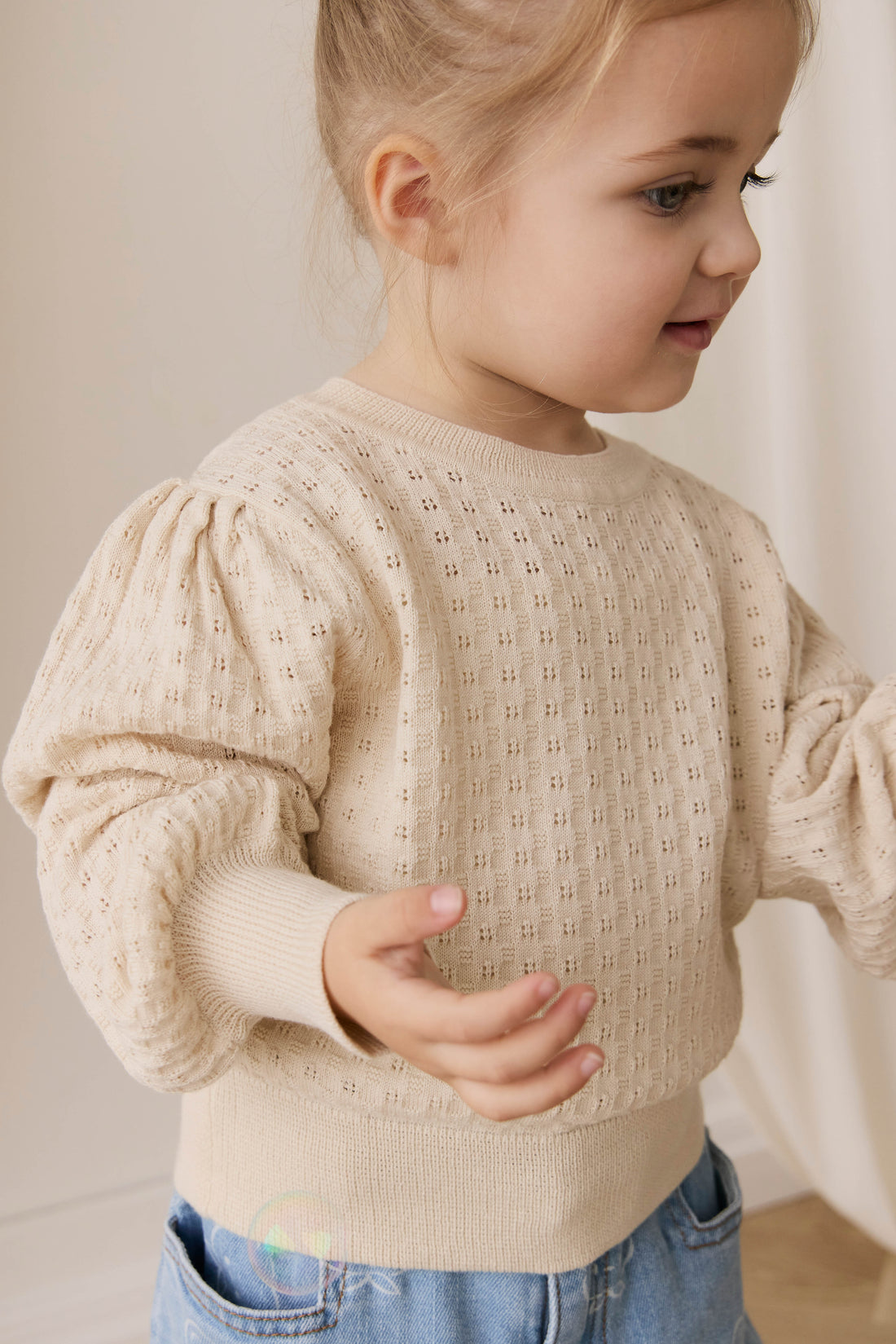 Penelope Jumper - Vanilla Childrens Jumper from Jamie Kay USA