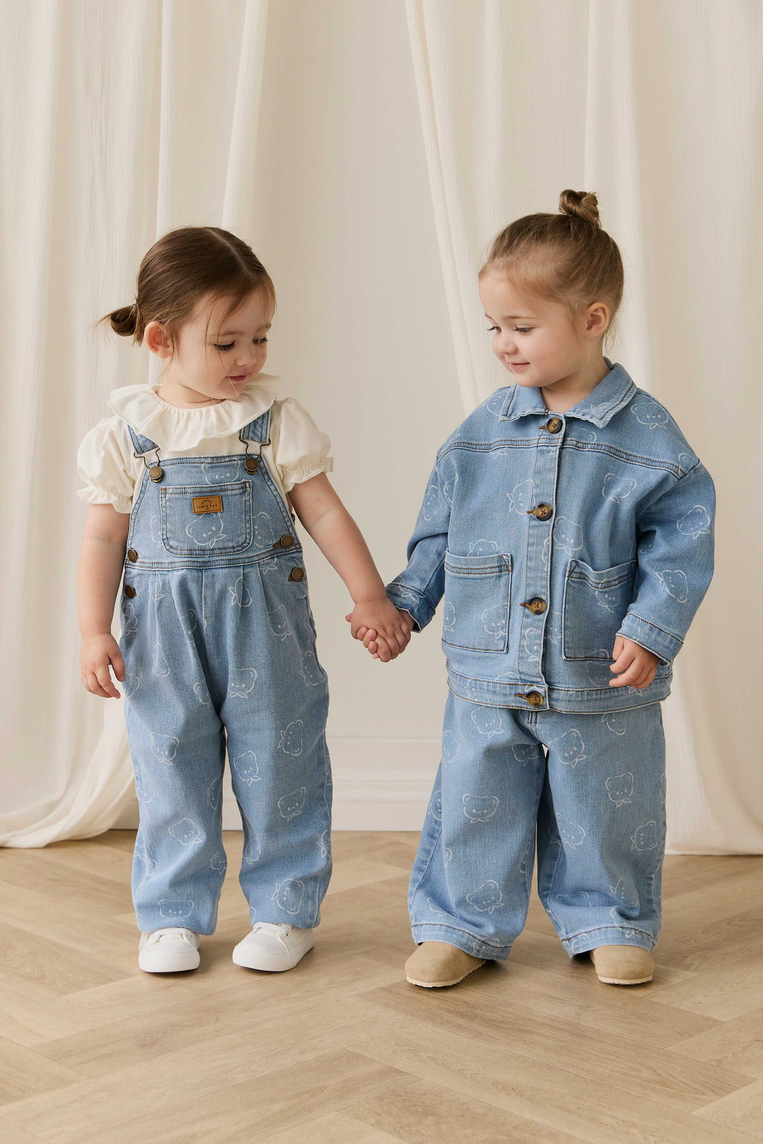 Abel Pant - Bowie Bear Denim Childrens Pant from Jamie Kay USA