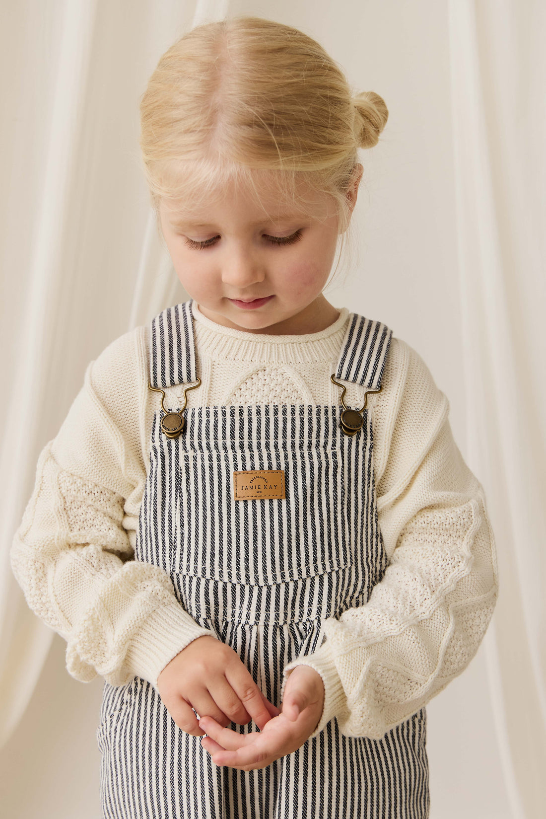 Cecil Overall-Sailor Stripe Eclipse / Cloud Childrens Overall from Jamie Kay USA