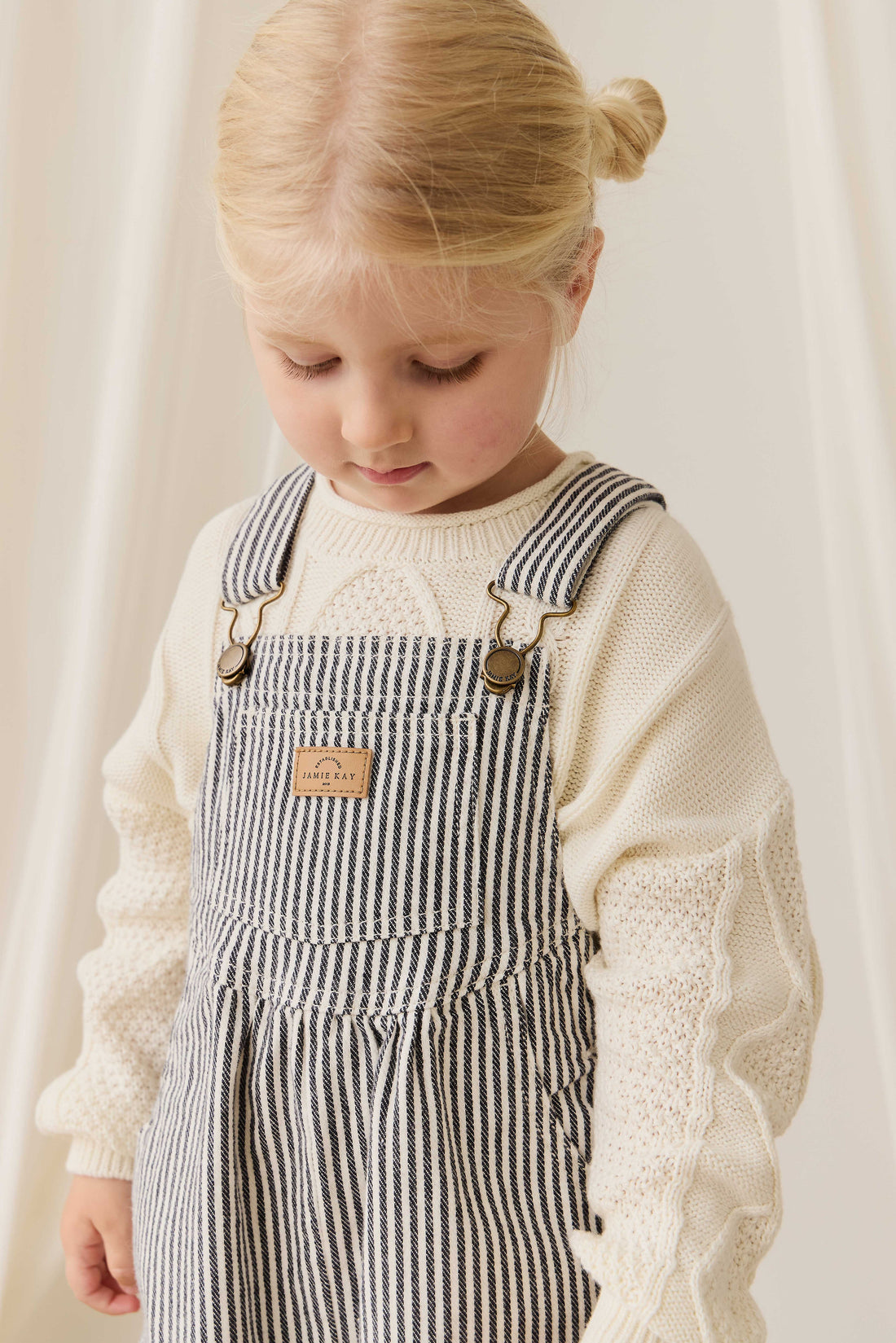Cecil Overall-Sailor Stripe Eclipse / Cloud Childrens Overall from Jamie Kay USA