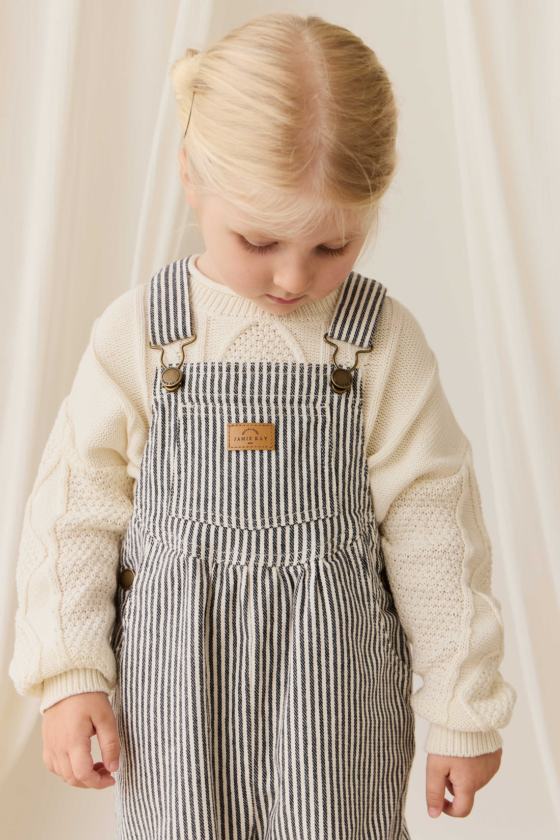 Cecil Overall-Sailor Stripe Eclipse / Cloud Childrens Overall from Jamie Kay USA